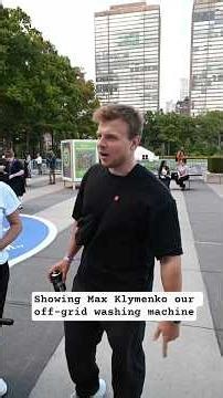 Showing Max Klymenko our off-grid washing machine