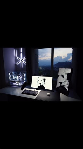 Nihal on Instagram: "Dual monitor setup hits hard😮‍💨 . . #pcsetup #gamingpc #desksetups #tablesetup #pc #iphone #rtx #dreampc"