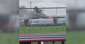 Locomotive fire closes railway, none injured