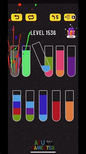 Water Sort Puzzle Level 1536 is a PUZZLE CRYPTEX! 🔐 Unlock the Code #shorts