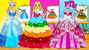 131K views · 2.8K reactions | Elsa, Barbie VS Mommy Long Legs Princess Dress Design DIY | WOA Bricks Technic | Facebook