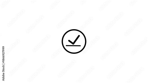 Checkbox list animation. Accepted tick mark icon animation. Success check mark animation.