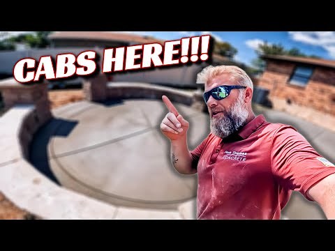 New Patio and Columns (Day 4) Concrete is here and setting up TOO FAST