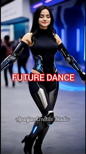 Futuristic Robot Girl Dance | AI Dance Beat Sync 🤖🔥 #shorts