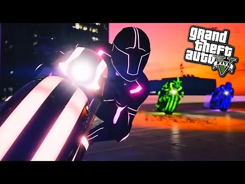 NEW DEADLINE GAME MODE WITH TRON BIKES! - GTA 5 Funny Moments #644