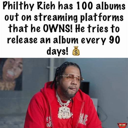 Say Cheese TV 👄🧀 on Instagram: "Philthy Rich has 100 albums out on Apple & Spotify!! He reveals in the CD era making $30k per month was very reachable via @philthyrichfod"