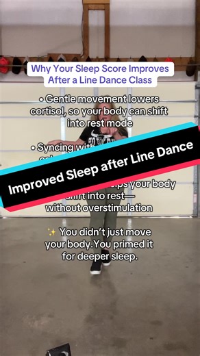 I think this could be true AND not true at the same time - depending on where and how you line dance. Do you notice better sleep after a line dance class? My Ultrahuman Ring proves it’s true for me! #sleep