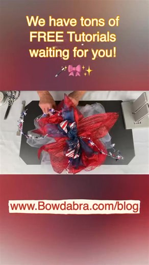 Customize this door bow in any color! 🎀 We have tons of FREE Tutorials waiting for you on our Bowdabra Blog, here: www.Bowdabra.com/blog #bowdabratutorials #bowdabratutorial #diydecor #AbraBowdabra #BowdabraDiy #Bowdabra #bowmaking #bowmaker | Bowdabra