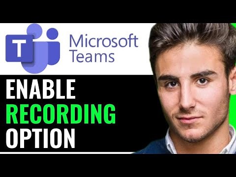 HOW TO ENABLE RECORDING OPTION IN TEAMS! (QUICK GUIDE)