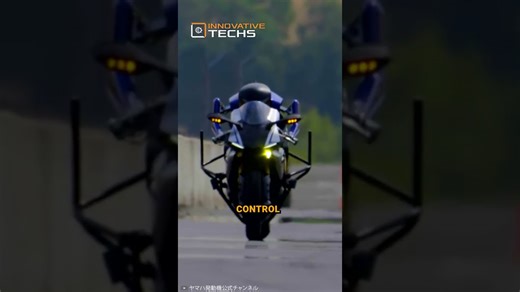 This robot rides a motorcycle