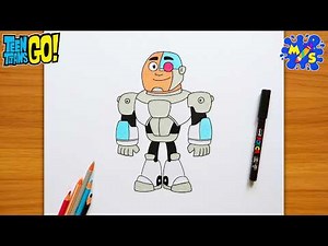 How to Draw Cyborg | Teen Titans Go! Step-by-Step Drawing Tutorial