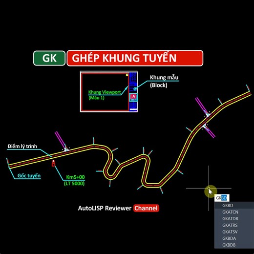 Lisp Ghép khung bản đồ cho AutoCAD - Hỗ trợ vẽ khung theo tuyến Ứng dụng trả phí do AJS phát triển Tìm hiểu thêm tại: http://gkz.lisp.vn Hotline: 0382.77.44.57 | Autolisp Thật là đơn giản