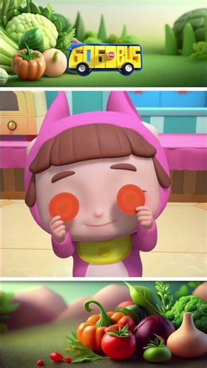 I Love Vegetables🥕 I Love Carrots | GoGoBus #shorts #kidssongs