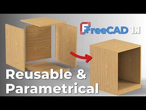 FreeCAD Woodworking Tutorial-1 | Parametric Cabinet Design | Conditional Logic for Dowel Pattern