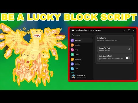 Be a Lucky Block Script *NO KEY* - AUTOFARM, DUPE, AUTO EVENT, AUTO REBIRTH, BRAINROTSPAWNER & More