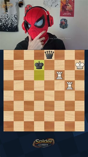 Two Rook Vs a Queen Endgame🔥​🤔​ #chess #chessgame #checkmate #shorts