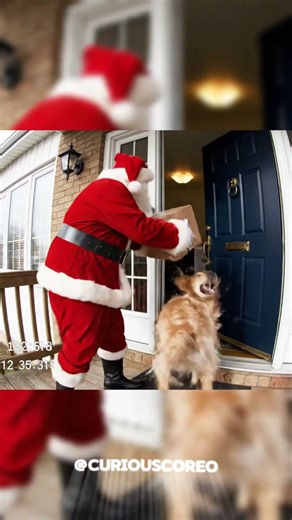 Santa stealing packagge