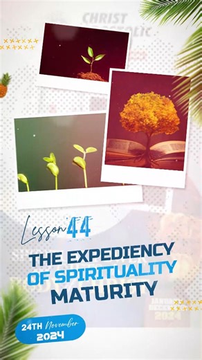 THE EXPEDIENCY OF SPIRITUAL MATURITY CAC SUNDAY SCHOOL LESSONS || LESSON 44 || 24TH NOVEMBER 2024. Music by @EmmaOMG @cacnews @Prophet/Evang Hezekiah Oladeji #sunday #happysunday #Jesus #spirituality #Life #Gifts #Church #Maturity #Prophecy #Light