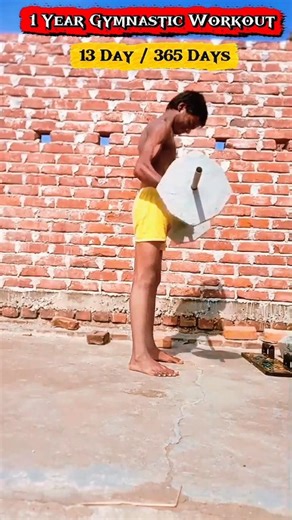 1 Year Gymnastic Workout 13 Day / 365 Days #youtubeshorts #viral #pushups #youtube #gymnastices