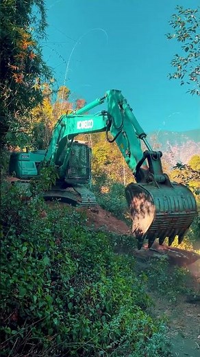 Mountain Road Construction with Excavator | Kobelco | Excavator Planet