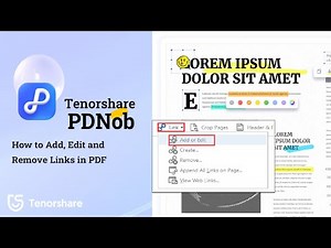 How to Add, Edit, and Remove Links in PDF | Tenorshare PDNob