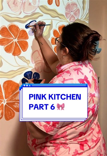 Transform Your Plain White Wall in the Pink Kitchen