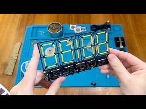 Ceramic Filament LED Clock (HE056) - DIY Electronic Soldering Kit Assembly and Testing