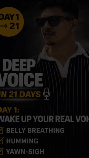Day 1 — 5 Exercises That Will Change My Voice in 21 Days#DeepVoice#VoiceTraining#21DayChallenge