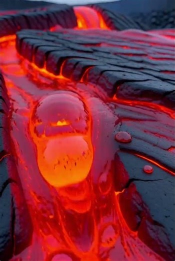 Volcanic Lava ASMR |Visual ASMR | Satisfying Lava Flow ASMR | Hypnotic Visuals