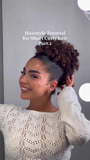 Short Curly Hair Hairstyle Tutorial Part 1