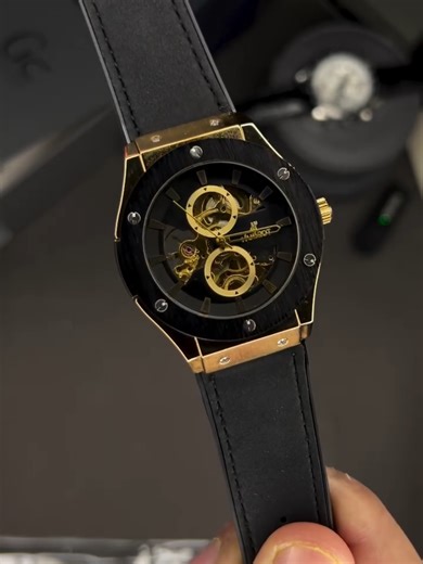 HB-LT Automatic: Fully Automatic See through back Stainless Steel case Leather Strap Water Resistant Master Lock Whatsapp For Order Now: 923176379529 #BillionaireStyle #Timechaser #timechaser1214 #luxurywatches #watches