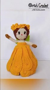 🌻 De flor a muñeca… en segundos #ortizscrochet #crochet #amigurumi #flores #muñecas #diycrochet