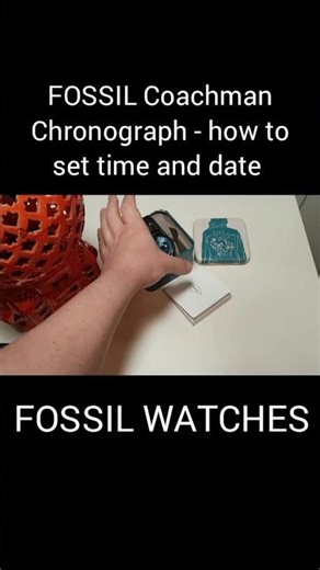 FOSSIL Coachman Chronograph - how to set time and date - follow related video