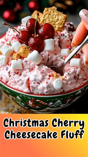 1.1M views · 6.8K reactions | Christmas Cherry Cheesecake Fluff: Creamy, Sweet, Festive & No-Bake. The Perfect Holiday Dessert! | Tasty Gastronomic | Facebook
