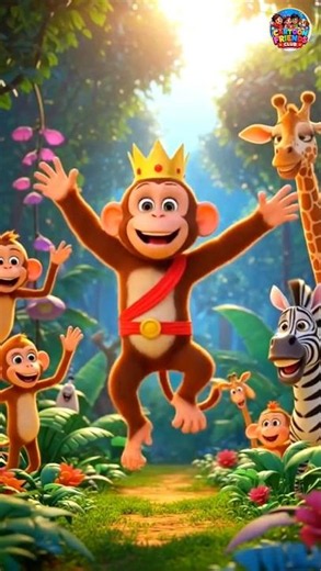🐵 Koodo Koodo Bandar Raja 🐘 | Jungle Dance Party 🎵 #Shorts #KidsSongs