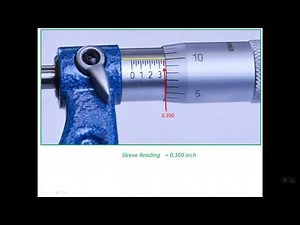 5) Reading Vernier Inch Micrometer with 0.0001 inch Resolution