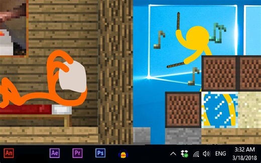 AvG的反应|火柴人VS我的世界 第5集