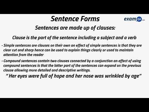 Sentence Forms | GCSE English Language