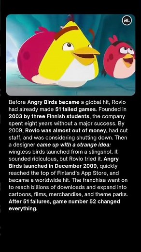 51 failed games before ANGRY BIRDS game changed everything💯 #angrybirds #games #viral