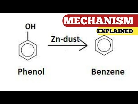 Mechanism of reaction of Phenol with Zinc Dust