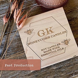 XL Wood Logo Stamp, Custom Engraved Business Packaging Stamper - Etsy