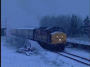 Trains in Snow - British Class 37, 60s & 56 on passenger and freight in South Wales on 8th Feb 1999