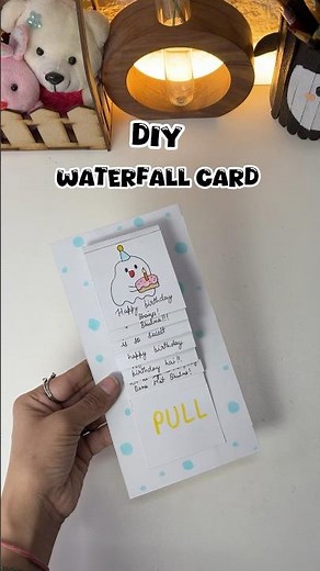 Diy waterfall card #shorts #craft #diy #card #youtubeshorts #art