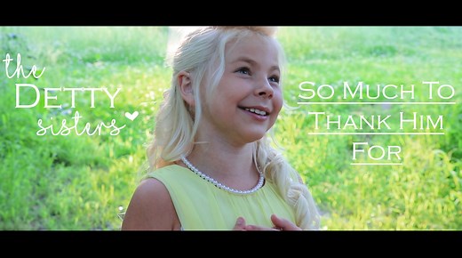 Hey Y 'all! Here is our latest music video to the song "So Much To Thank Him For" written by Robert Deel made popular by The Spencer Family! Special thanks to Kevin Spencer Music of The Spencer Family for recording this song with us on our album "Old Highway". Available on our website www.thedettysisters.com We thank God for opening up new doors in our Ministry for upcoming projects. We thank God for all he does for us, we have so much to be thankful for. Also a thanks to Proparazzi LLC for prov