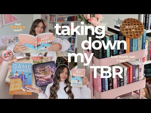 getting through my 50+ unread books 📚✨⏱️💗 *how many books can I read + my first 5 star read!!*