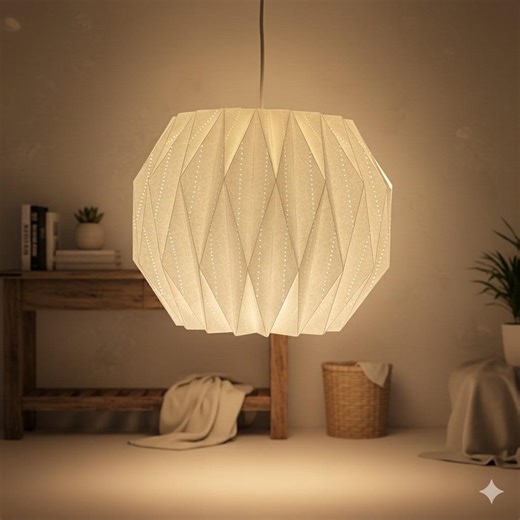 Handmade Origami Paper Lampshade: Geometric Pendant Light - Etsy Australia