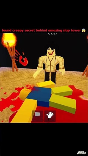 found creepy secret behind amazing slap tower 😱 ‪@Roblox‬