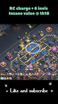 The Art of RC Charge: 6 Invisible Spells at TH18! #clashofclans #clashofclansshorts #coc #cocshorts