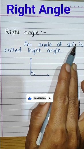 Definition of Right angle #maths #shortsfeed #shortvideo #youtubeshorts