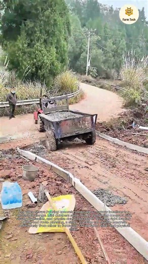 Amazing mini dumper moves tons of concrete easily: Ingenious way to pour concrete In rural Areas